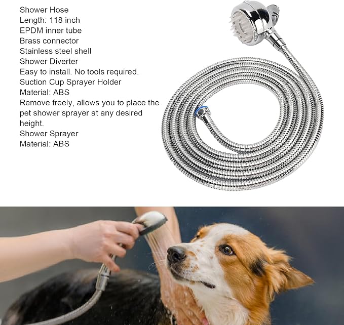 Fafeicy Dog Shower Attachment Set, ABS Pet Washing Sprayer - Image 5