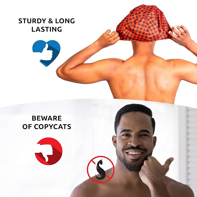 Shower Cap for Men. Stay dry, stay manly. For dreadlocks, curls and man-buns. - Image 3