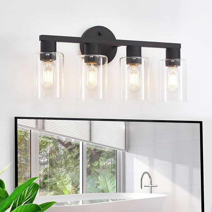 4 Light Bathroom Vanity Light, Matte Black Bathroom Light Fixtures by HDASICBathroomVanityLightsDifferentcolorsanddifferentsizesofbathroomvanitylightsforyoutochoosefrom