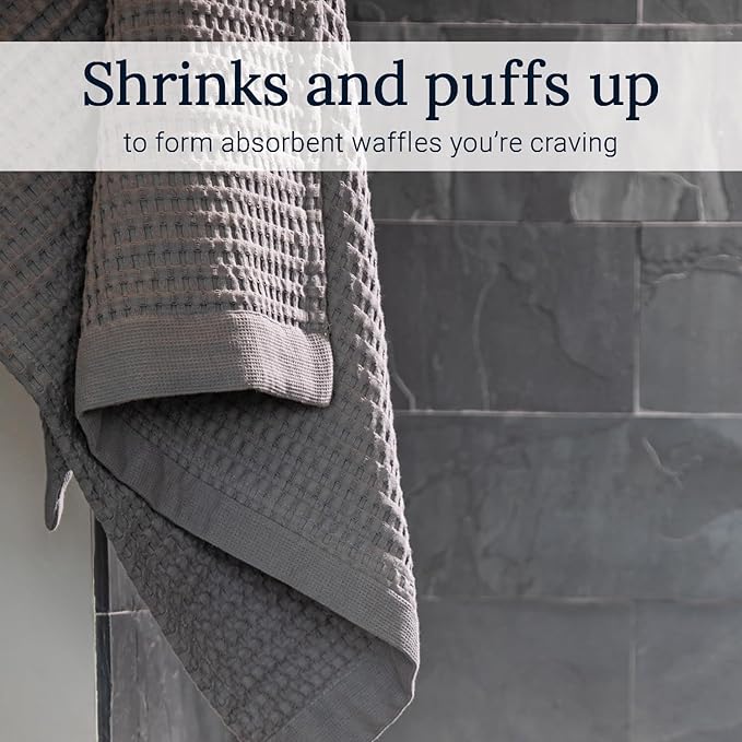 GILDEN TREE Waffle Towel Set Quick Dry Thin | 2 Bath Towels | 2 Hand Towels | 2 - Image 3