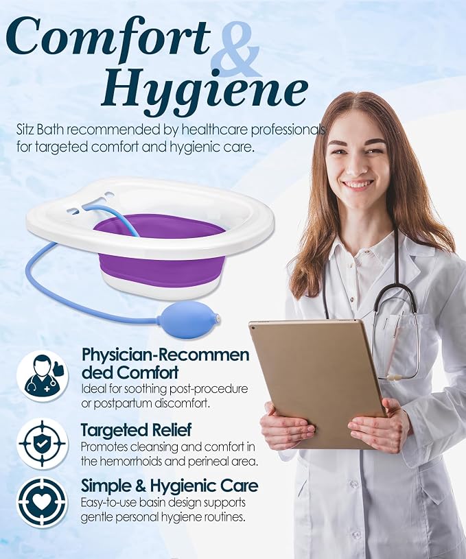 Sitz Bath, Sitz Bath for Toilet Seat, Postpartum Essentials and Hemorrhoids - Image 2