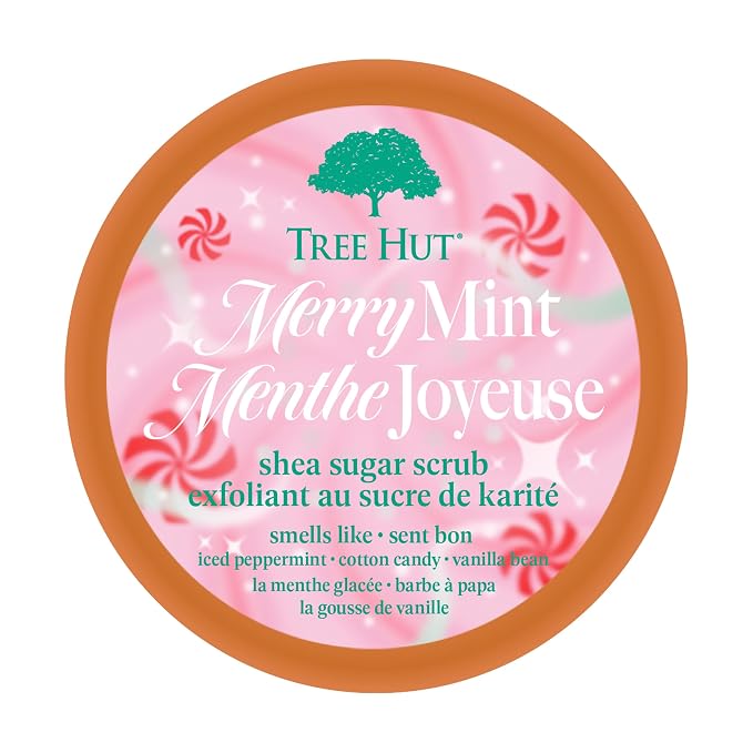 Tree Hut Merry Mint Shea Sugar Scrub, Exfoliating & Hydrating Body Scrub - Image 2