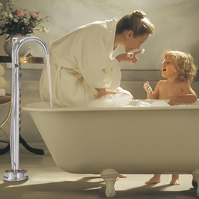 Free Standing Bathtub Faucet Brass Bathtub Faucets High Flow Soaker Tub Faucet - Image 9