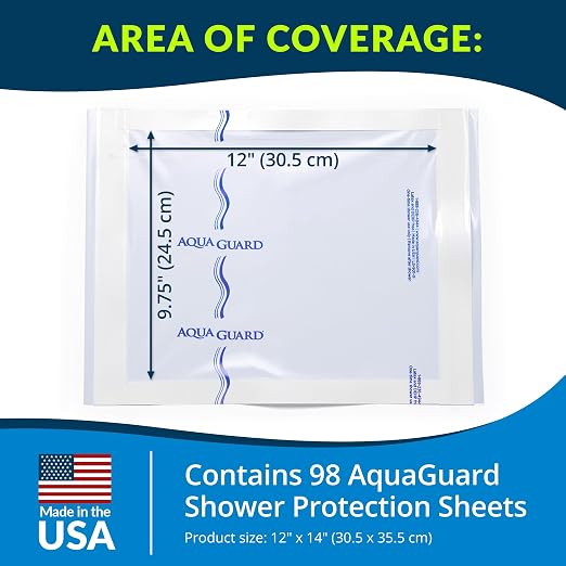 TIDI AquaGuard Sheet – 12” x 14” – Shower Protection Sheet – Self-Adhesive - Image 2