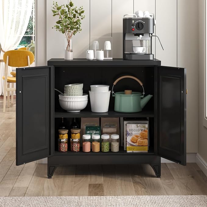 33" Metal Kitchen Pantry Storage Cabinets - Image 7
