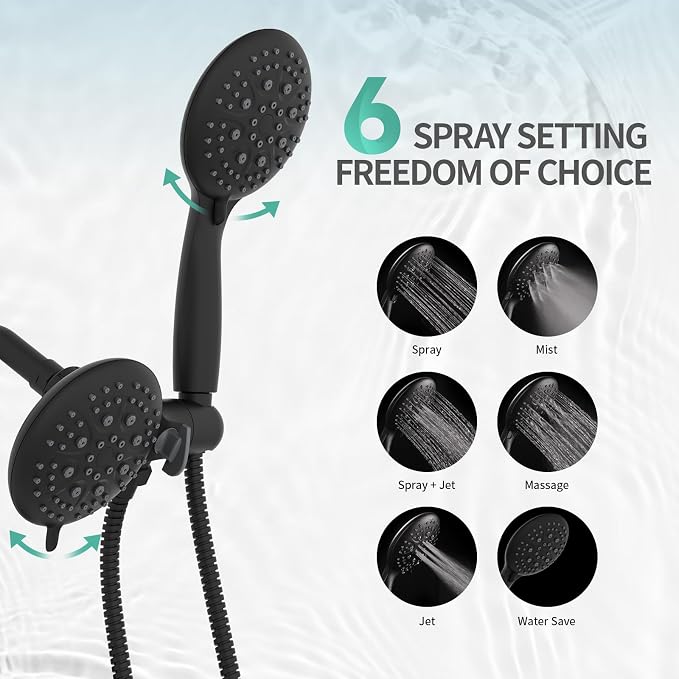 SR SUN RISE Shower System with Tub Spout, 35-Function Dual 2-in-1 Tub and - Image 5