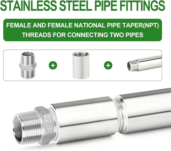 TAISHER 2PCS Stainless Steel Pipe Fittings - Image 6