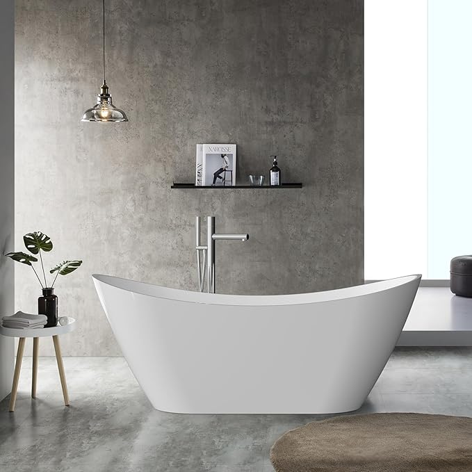 Freestanding Bathtubs 67 inch Acrylic Free Standing Soaking Tub, Luxury Soaking - Image 7