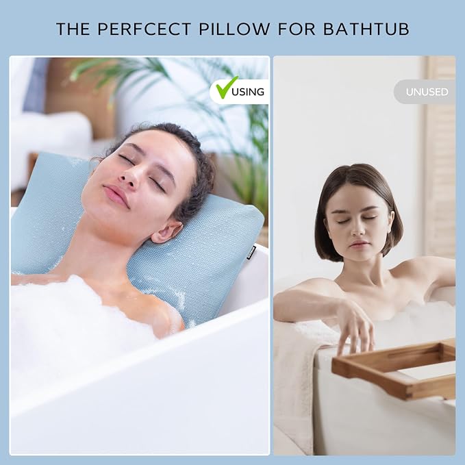 Bath Pillows for Tub Neck and Back Support, Bathtub Cushion backrest headrest - Image 5