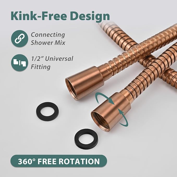 Shower Hose Replacement For Cleaning 304 Stainless Steel Shower Head Hoses 59 - Image 2