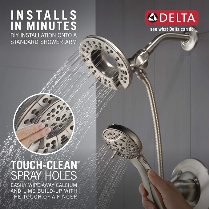 Delta Arvo 14 Series Brushed Nickel Bathtub Shower Faucet Set - Image 6