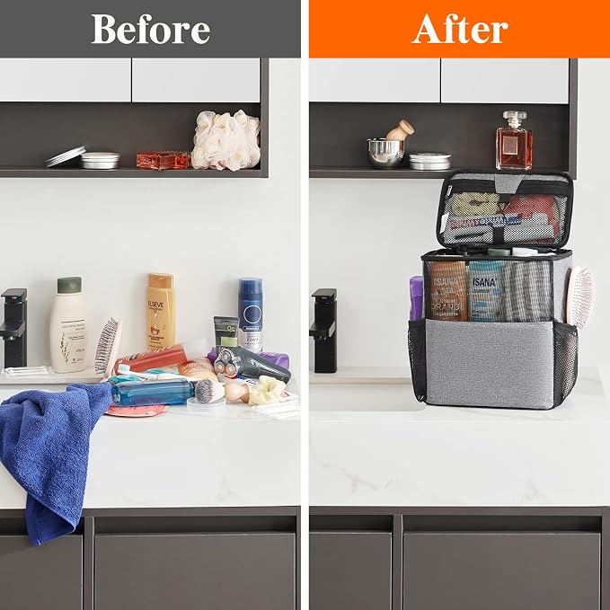Lifewit Mesh Shower Caddy Bag Portable College Dorm Room Essentials Caddy Tote - Image 7