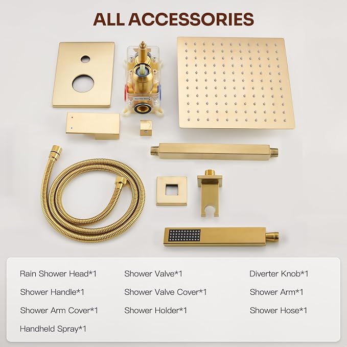 Ceiling Mount Shower Faucet Set, High-Pressure Showerheads Set - Image 9