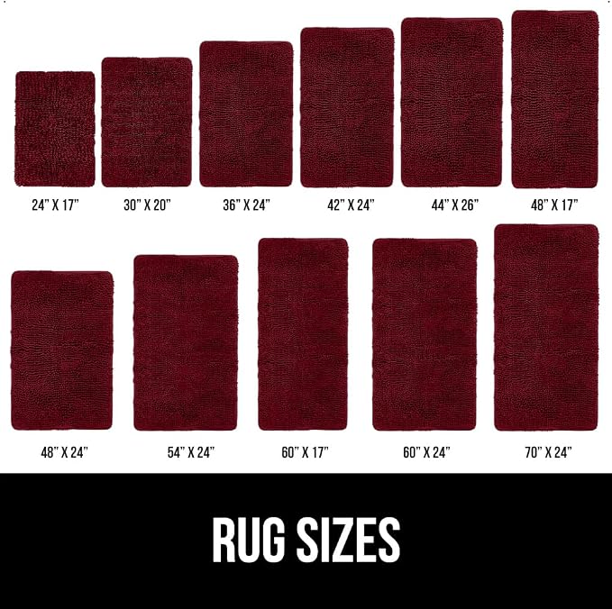 GORILLA GRIP Bath Rug Mat 48x17, Soft Absorbent Chenille, Quick Dry Microfiber - Image 6