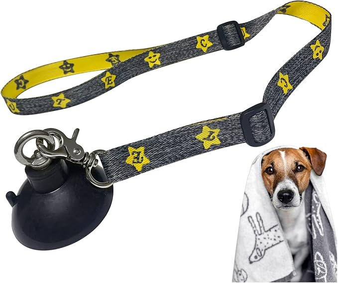 Dog Bathing Tether with Heavy Suction Cup, Dog Grooming Tub Restraint Leash by Periflowin