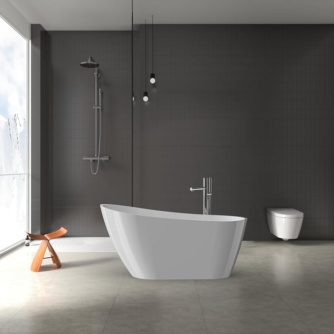 Freestanding Bathtubs 59 Inch Free Standing Bath Tub - Image 2