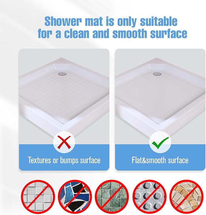 ​Shower Mat Non-Slip Bath Mat for Tub and Shower Stall, 200+ Suction Cups - Image 3