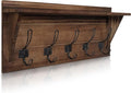 HBCY Creations Rustic Brown Solid Wood Wall Mounted Coat Rack by HBCYCreations