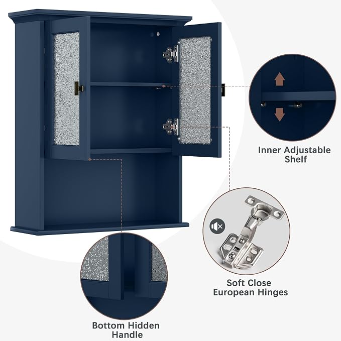 Bathroom Cabinet Wall Mount, Medicine Cabinet Over Toilet Storage Cabinet - Image 5