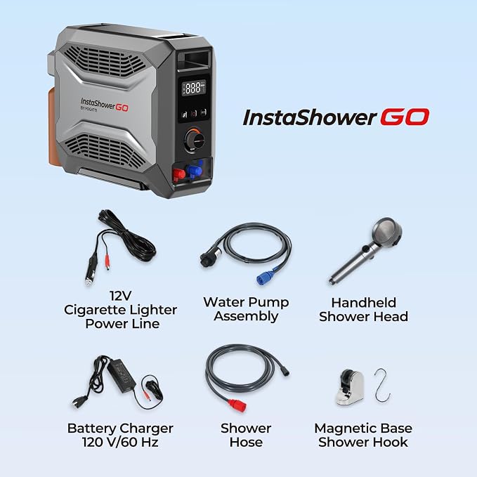 FOGATTI InstaShower GO, Portable Propane Tankless Water Heater 19, 000 BTU - Image 5