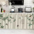 SK Studio Short Curtains for Kitchen, Cabinet Shelf Dust-Proof Blackout Tier by SK+Studio