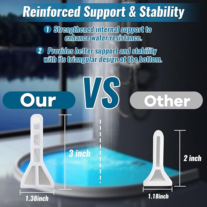 3" High Shower Threshold Water Dam 39" Long Collapsible Shower Water Splash - Image 5