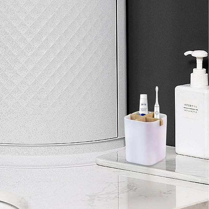 Aoheuo Bamboo-Toothbrush Holders-Multifunctional-Electric Toothbrush-Storage - Image 2