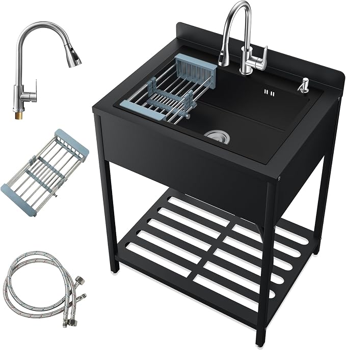 33inch Stainless Steel Freestanding Utility Sink by Unknown