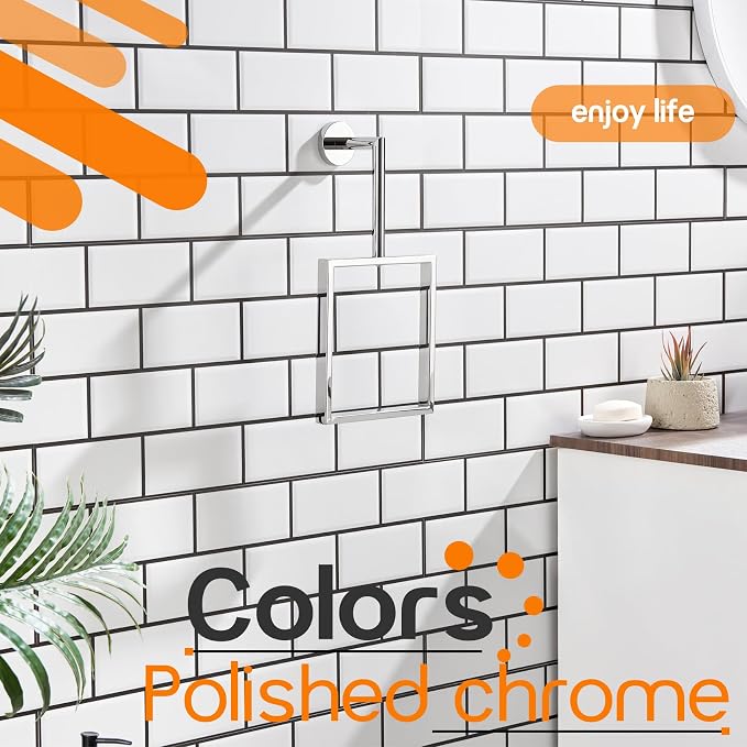 Towel Ring Chrome Bathroom Towel Holders - Image 7