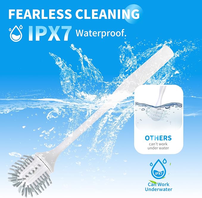 Electric Toilet Brush with Holder, Ultra Quiet & Powerful Scrubbing, IPX7 - Image 3