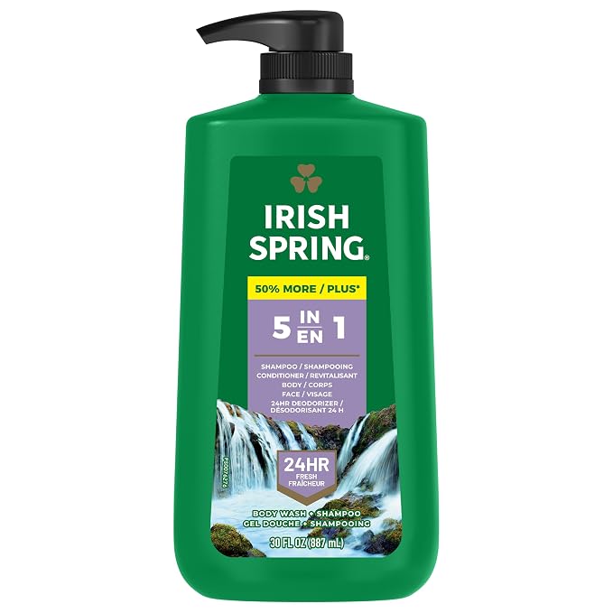 Irish Spring 5 in 1 Body Wash for Men, Men's Body Wash, Smell Fresh and Clean - Image 5