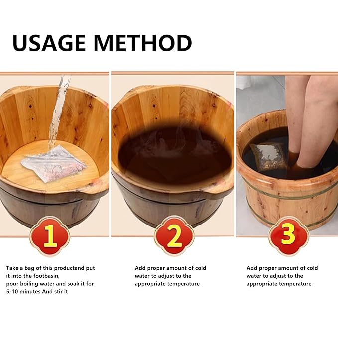 30 PCS Herbal Foot Soak, Foot Bath Herb，Relieve Fatigue, Dispel Cold and Remove - Image 3