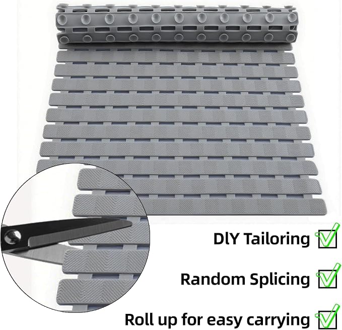 Anti-Slip Bath Bathtub Mat 27.5 x 15.7 inches Bathroom Anti-Slip Home Bathroom - Image 6