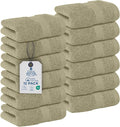 DAN RIVER 12-Pack Premium 100% Cotton Beige Face Towels – Reusable Face Towel by DanRiver
