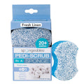 Spongables Pedi Scrub Foot Exfoliating 20+ Wash Sponge, Fresh Linen by Spongeables