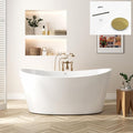 FerdY Naha Elite 59" Acrylic Freestanding Bathtub, Curve Edge Freestanding by FerdY