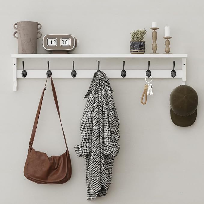 AMBIRD Coat Rack Wall Mount, 35 Inch Large Coat Hooks Wall Mounted by AMBIRD