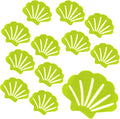 12 Pcs Non Slip Bathtub Stickers Green Adhesive Decals Sea Shell Shape Shower by Coufce