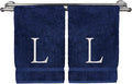 Monogrammed Hand Towel, Personalized Initial Gift, Extra Absorbent 100% Turkish by BareCotton