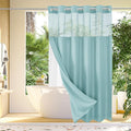 Gibelle No Hook Waffle Weave Shower Curtain by Gibelle