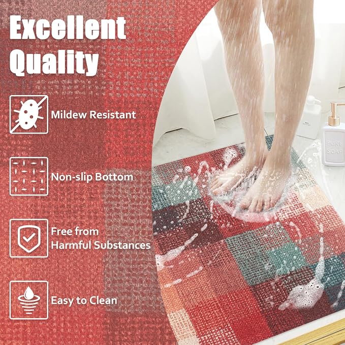Shower Mat Bathtub Mat Non-Slip: 32x32 Inch Soft Comfort Bath Mat - Image 6
