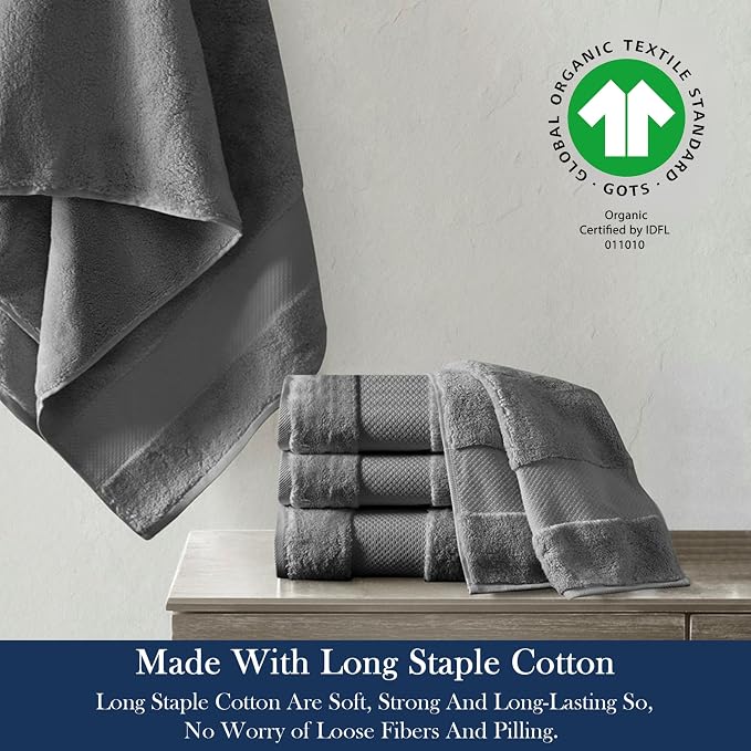 Delara Organic Cotton Luxuriously Plush Bath Towel Pack of 4 | GOTS & OEKO-TEX - Image 3