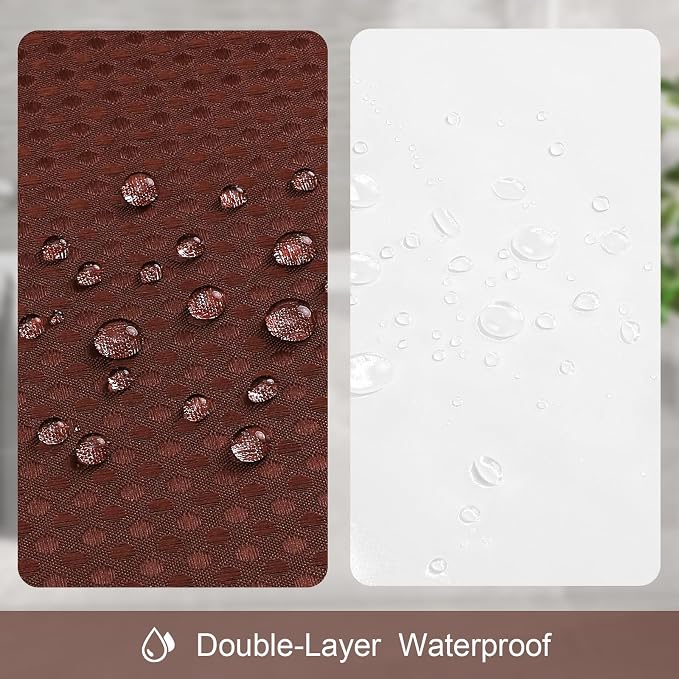 3 in 1 Shower Curtain Set, Waterproof Fabric Shower Curtains - Image 6