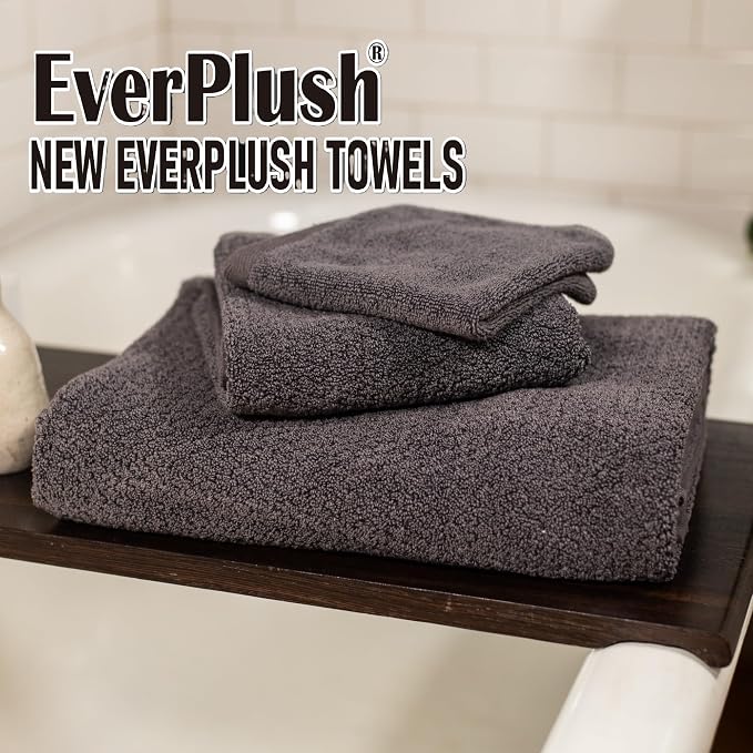 Everplush Diamond Jacquard 6 Pieces Bath Towel Set, Luxury Super Soft Oversized - Image 5