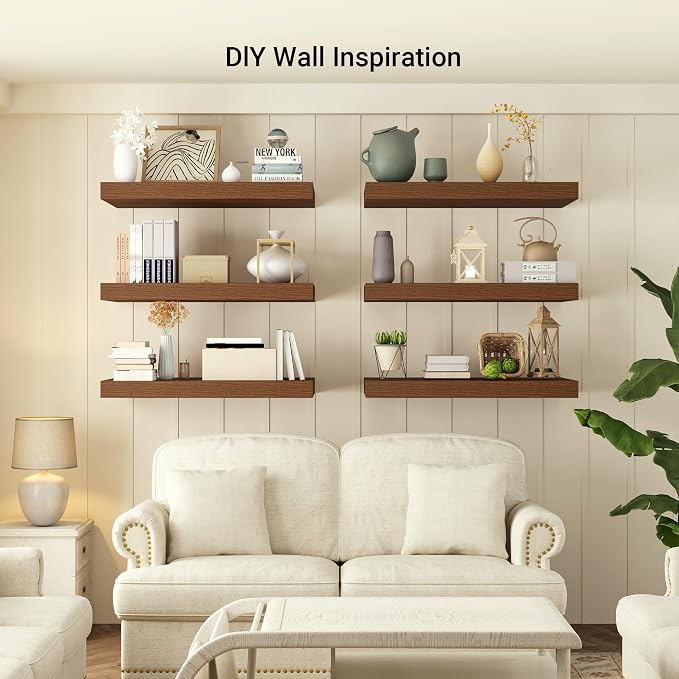 Heimlove 24 x 12 Inch Deep Floating Shelves Wall Mounted - Image 2