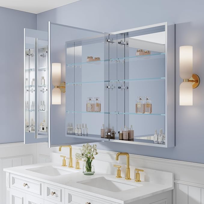 WELLFOR 60" x 36" Bathroom Medicine Cabinet - Image 11