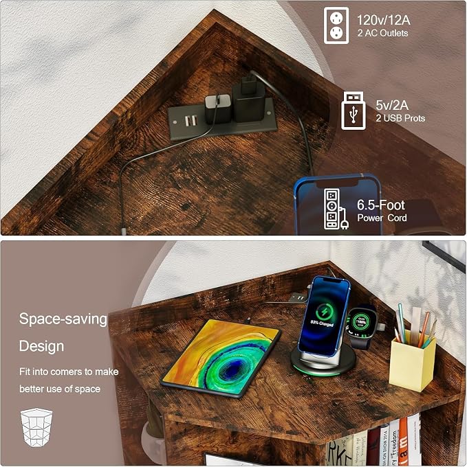 Corner Cabinet, Wooden Cube Storage - Image 5