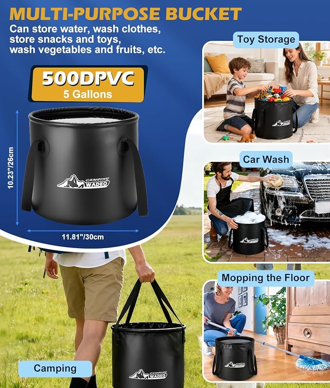 Upgraded Portable Shower for Camping, Rechargeable Camping Shower - Image 3