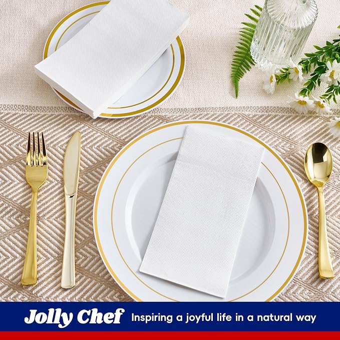 JOLLY CHEF 600 Pack Disposable Paper Napkins, Soft Bathroom Napkins - Image 6