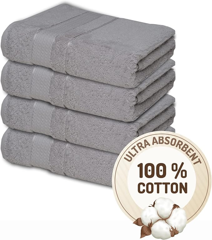Melissa Linen, 4 Piece Washcloth Set, 100% Turkish Cotton Towels by MelissaLinen